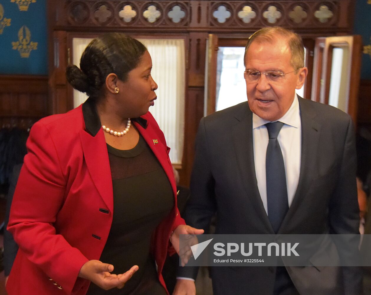 Russian Foreign Minister Sergei Lavrov meets with Foreign Minister of Suriname Yldiz Deborah Pollack-Beighle