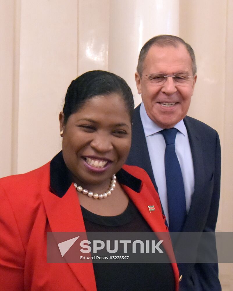 Russian Foreign Minister Sergei Lavrov meets with Foreign Minister of Suriname Yldiz Deborah Pollack-Beighle