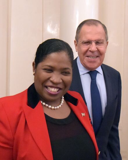 Russian Foreign Minister Sergei Lavrov meets with Foreign Minister of Suriname Yldiz Deborah Pollack-Beighle