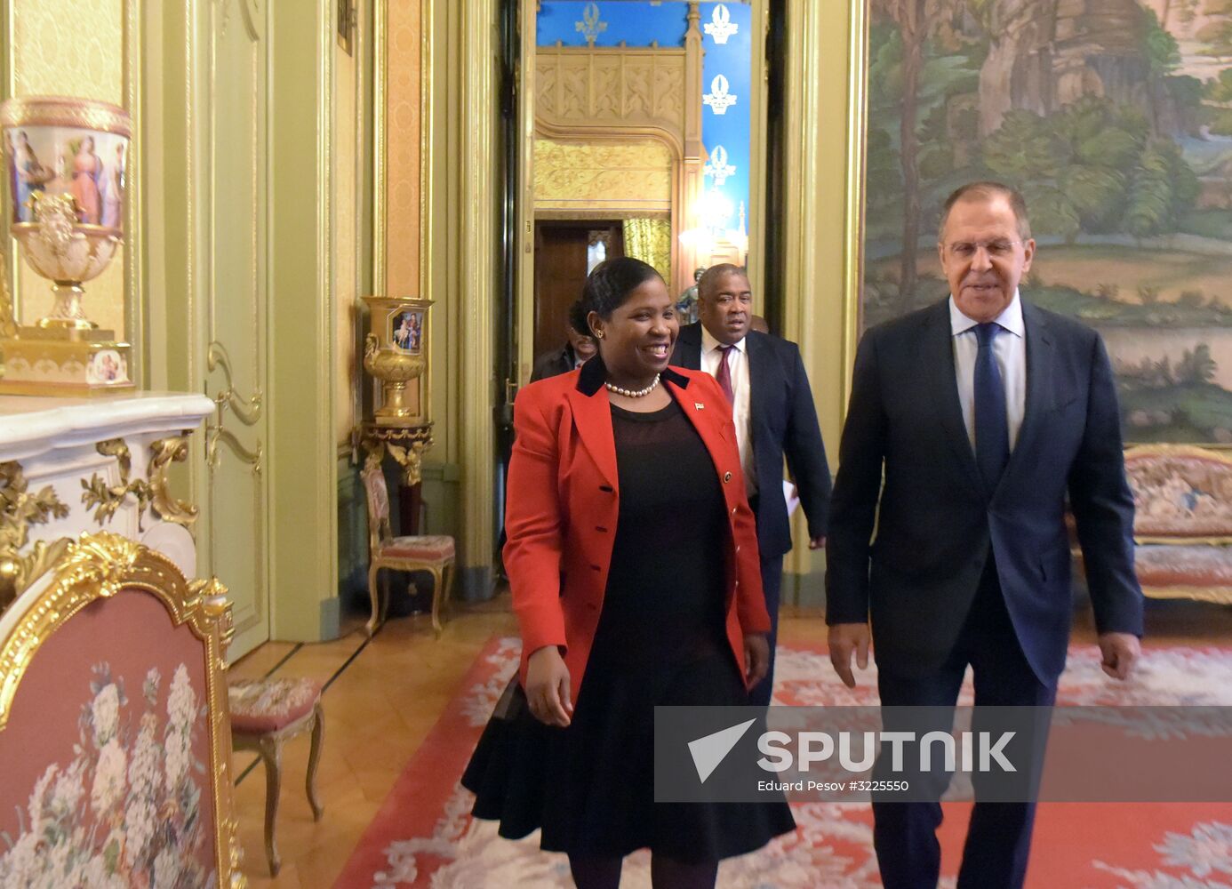 Russian Foreign Minister Sergei Lavrov meets with Foreign Minister of Suriname Yldiz Deborah Pollack-Beighle