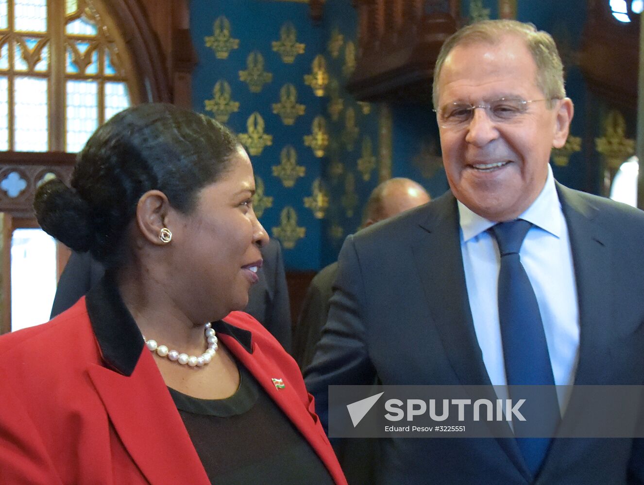 Russian Foreign Minister Sergei Lavrov meets with Foreign Minister of Suriname Yldiz Deborah Pollack-Beighle