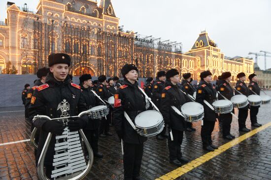 Rehearsal of march to mark 76th anniversary of 1941 parade