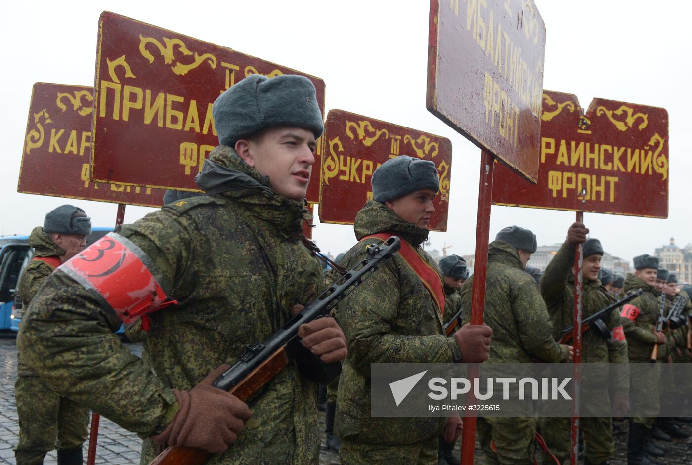 Rehearsal of march to mark 76th anniversary of 1941 parade