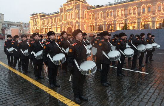 Rehearsal of march to mark 76th anniversary of 1941 parade