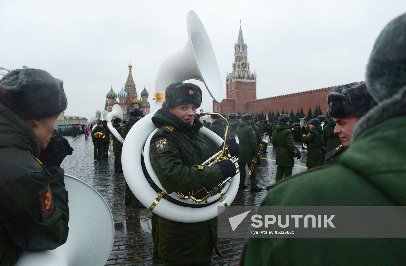 Rehearsal of march to mark 76th anniversary of 1941 parade