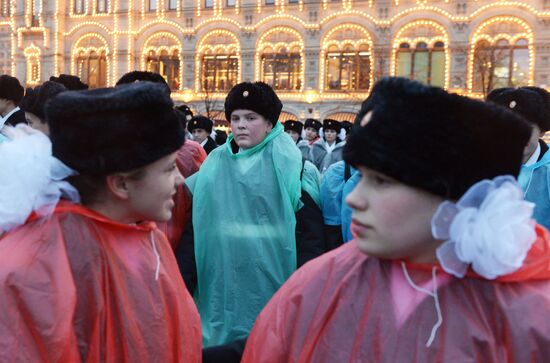 Rehearsal of march to mark 76th anniversary of 1941 parade