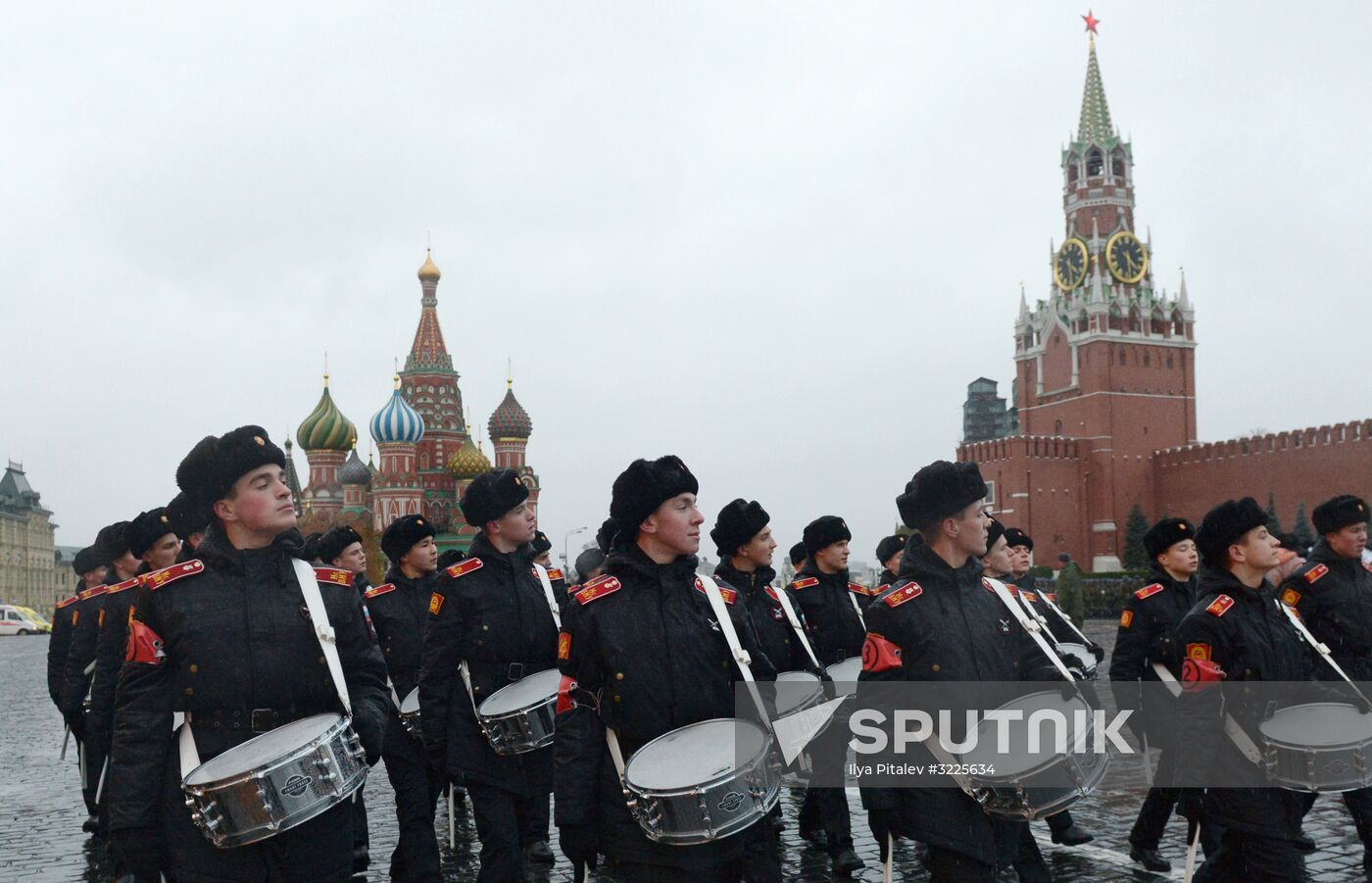 Rehearsal of march to mark 76th anniversary of 1941 parade