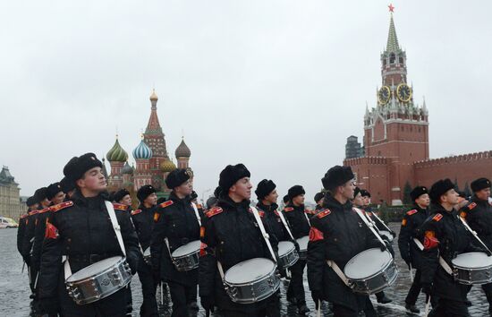 Rehearsal of march to mark 76th anniversary of 1941 parade