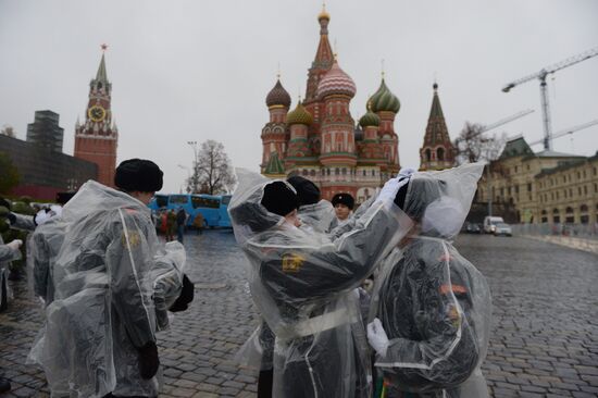 Rehearsal of march to mark 76th anniversary of 1941 parade