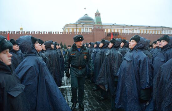 Rehearsal of march to mark 76th anniversary of 1941 parade