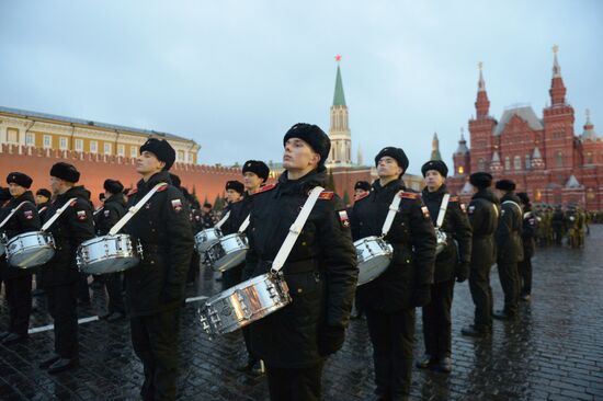 Rehearsal of march to mark 76th anniversary of 1941 parade