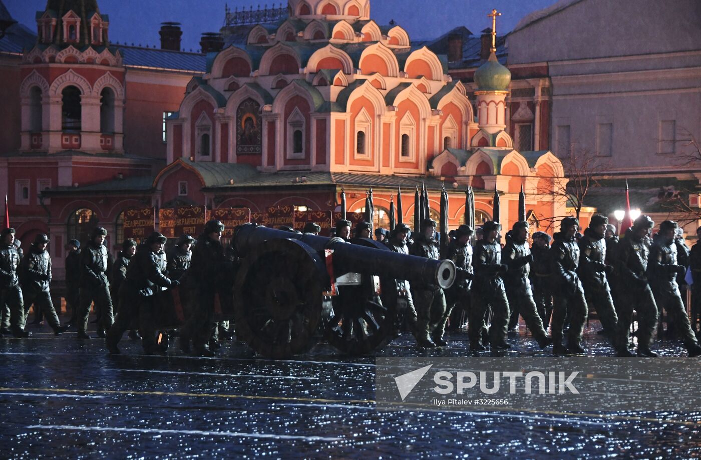 Rehearsal of march to mark 76th anniversary of 1941 parade