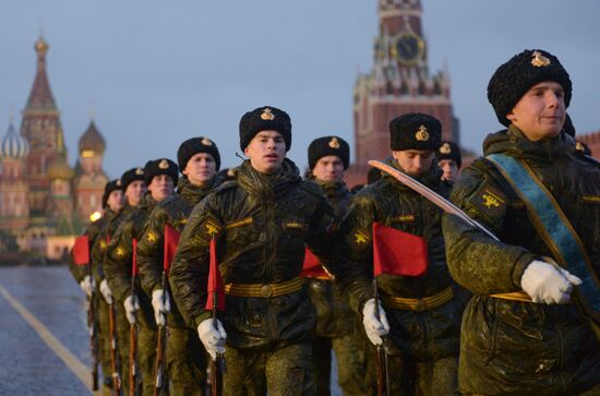 Rehearsal of march to mark 76th anniversary of 1941 parade
