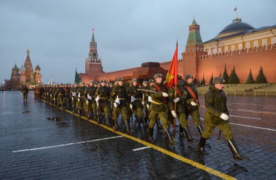 Rehearsal of march to mark 76th anniversary of 1941 parade