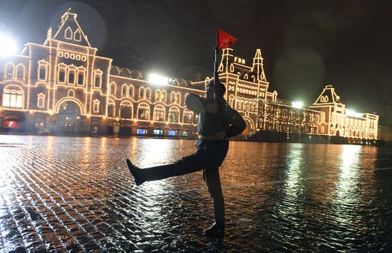 Rehearsal of march to mark 76th anniversary of 1941 parade