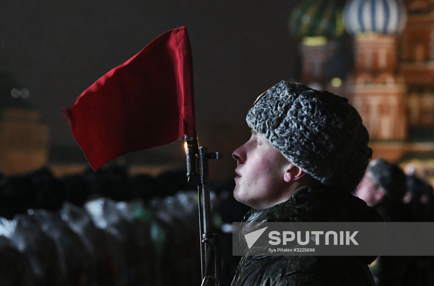 Rehearsal of march to mark 76th anniversary of 1941 parade