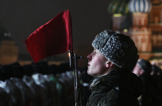 Rehearsal of march to mark 76th anniversary of 1941 parade