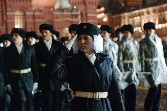 Rehearsal of march to mark 76th anniversary of 1941 parade