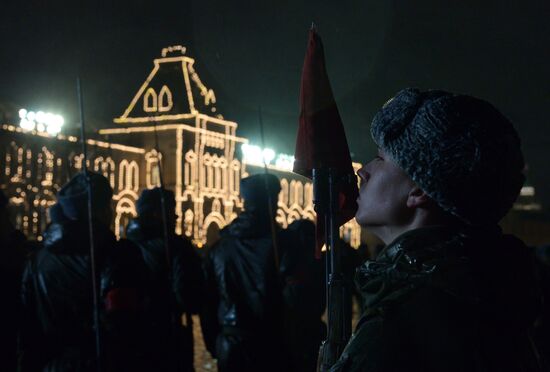 Rehearsal of march to mark 76th anniversary of 1941 parade