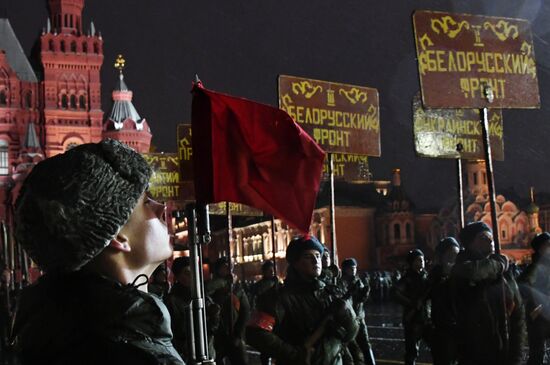 Rehearsal of march to mark 76th anniversary of 1941 parade