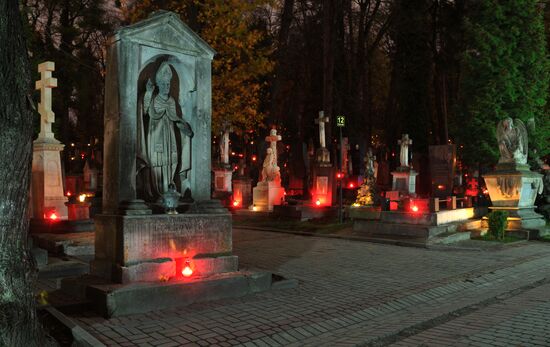 All Souls' Day marked at Lychakovskoye cemetery in Lviv
