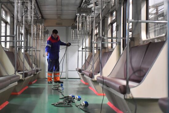 Metro carriage disinfection