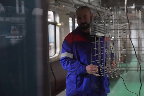 Metro carriage disinfection