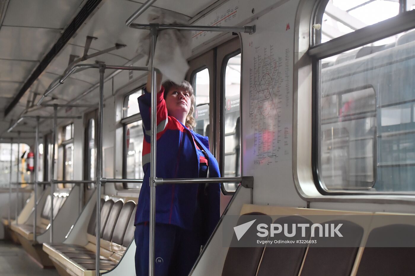 Metro carriage disinfection