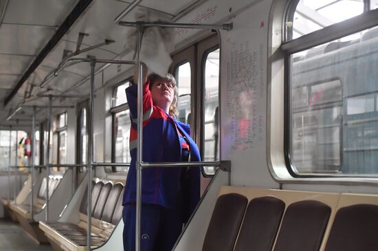 Metro carriage disinfection