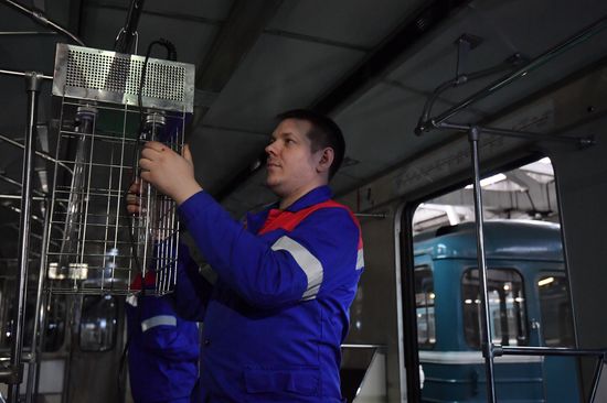 Metro carriage disinfection