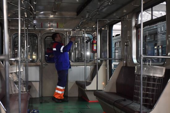 Metro carriage disinfection