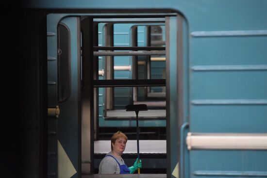 Metro carriage disinfection