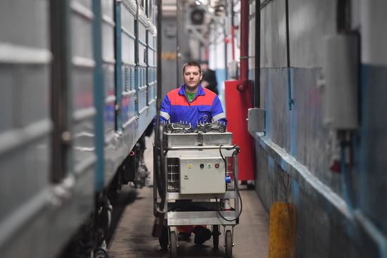 Metro carriage disinfection