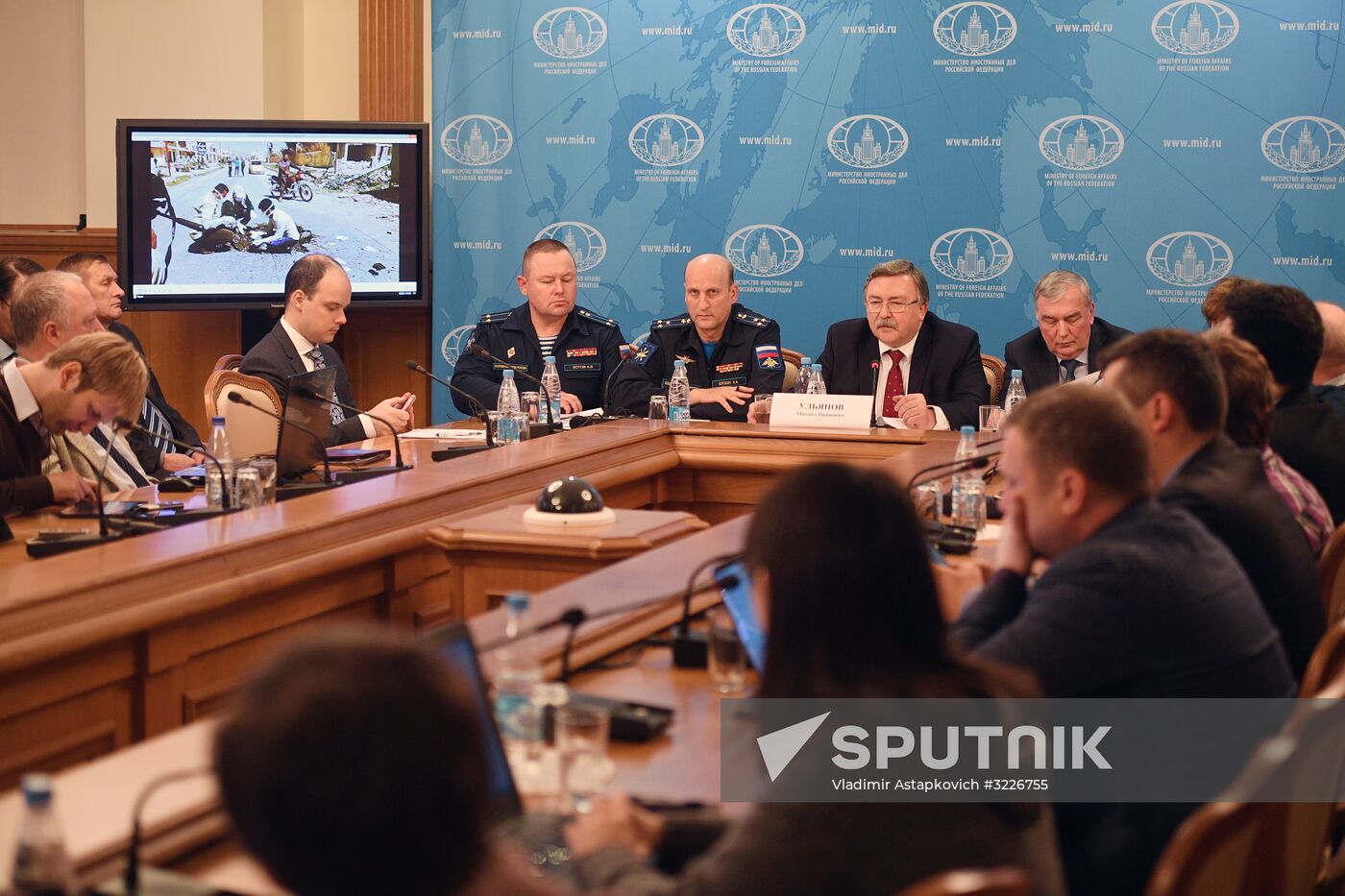 Joint briefing of Russian Foreign Ministry, Defense Ministry and Ministry of Industry and Trade