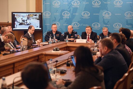 Joint briefing of Russian Foreign Ministry, Defense Ministry and Ministry of Industry and Trade