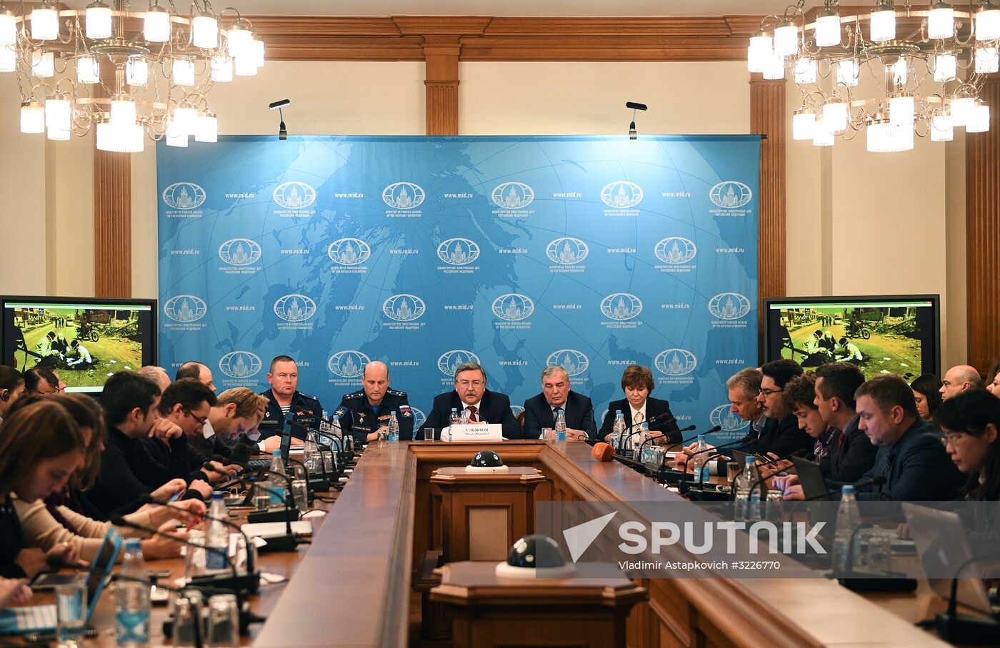 Joint briefing of Russian Foreign Ministry, Defense Ministry and Ministry of Industry and Trade