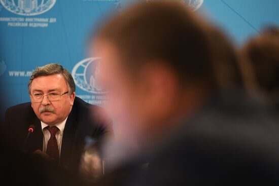 Joint briefing of Russian Foreign Ministry, Defense Ministry and Ministry of Industry and Trade