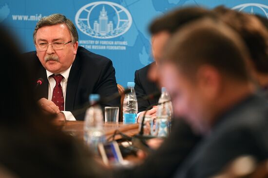 Joint briefing of Russian Foreign Ministry, Defense Ministry and Ministry of Industry and Trade