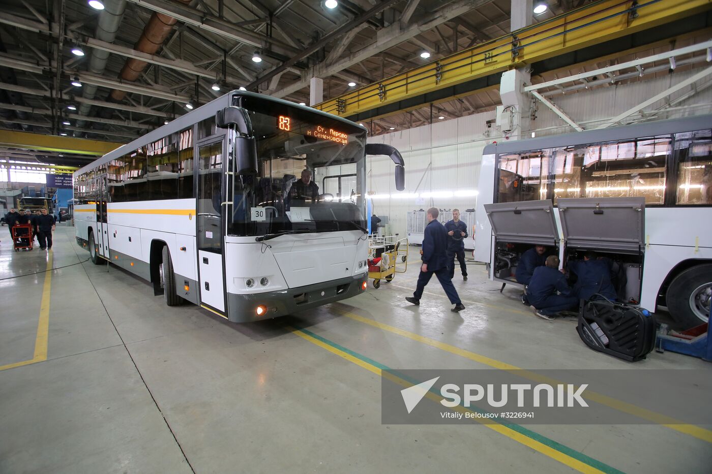 Bus manufacturing at Likino Bus Plant