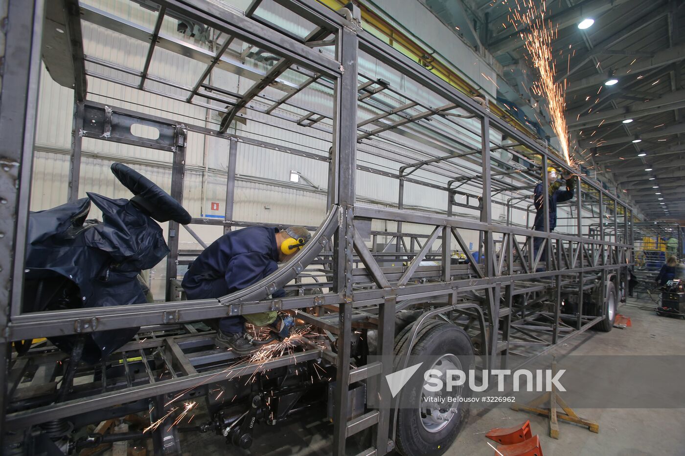 Bus manufacturing at Likino Bus Plant