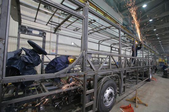 Bus manufacturing at Likino Bus Plant