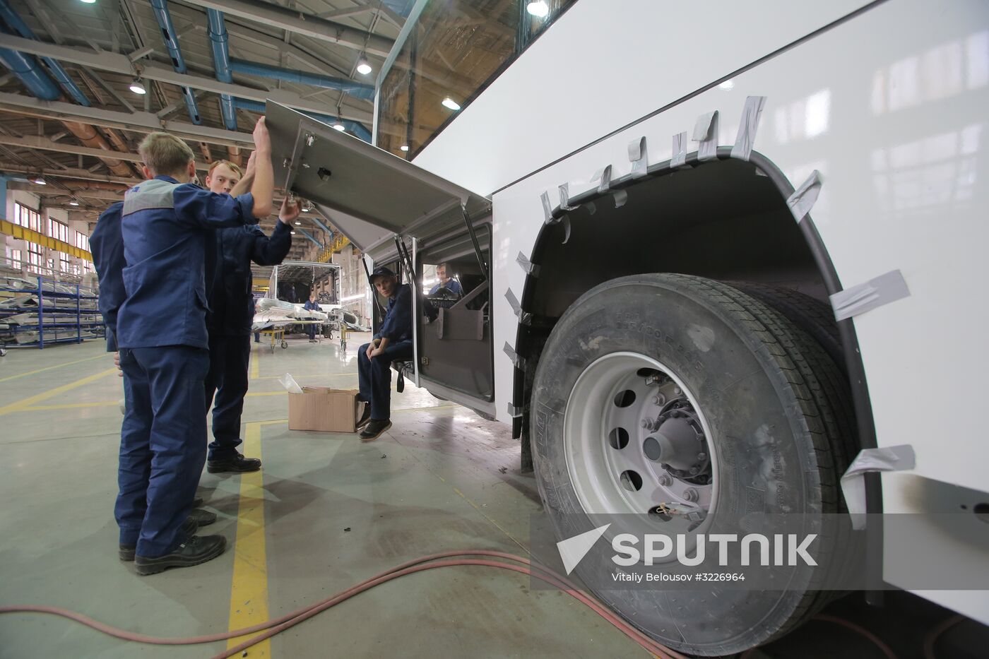 Bus manufacturing at Likino Bus Plant