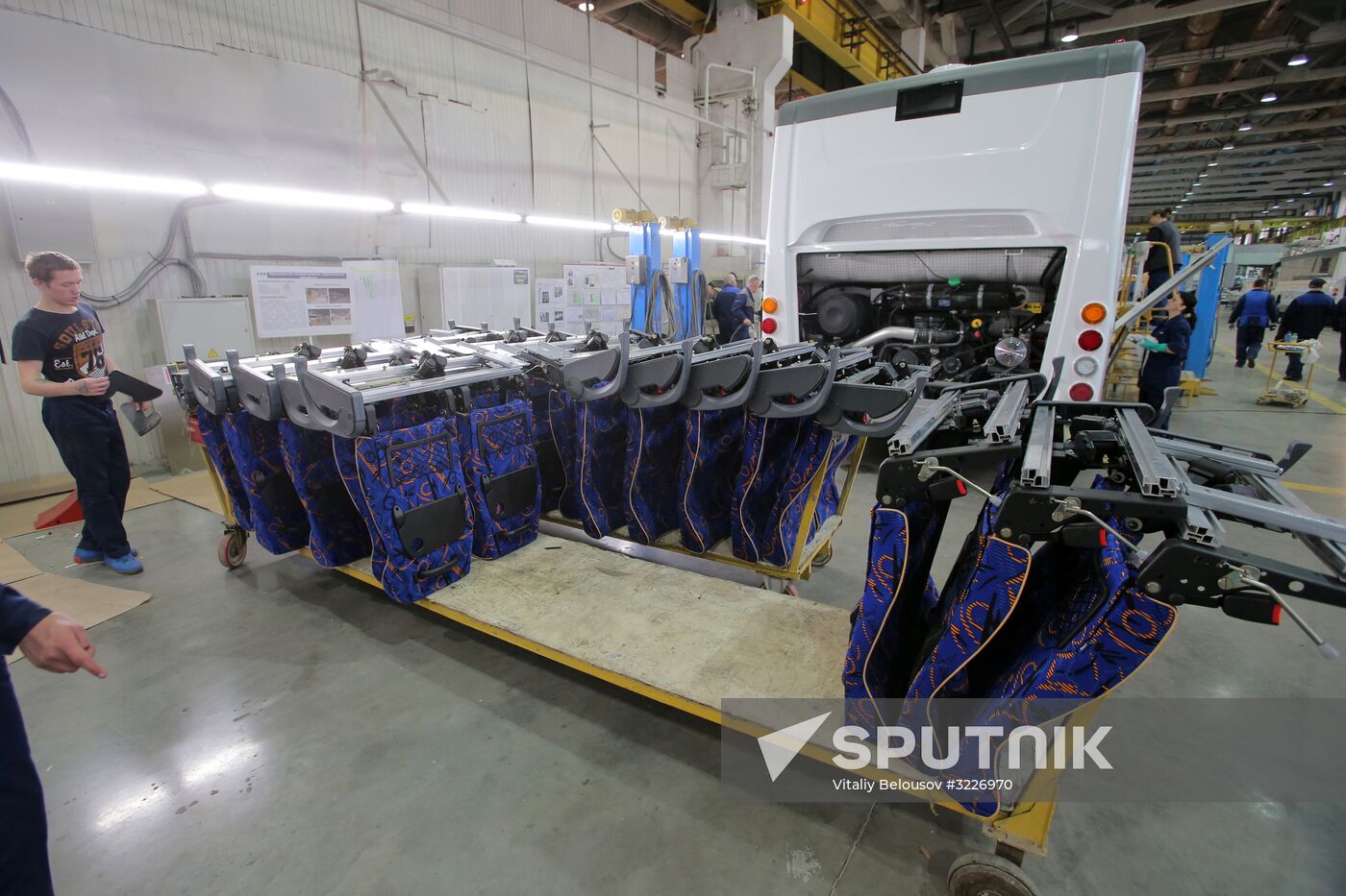 Bus manufacturing at Likino Bus Plant