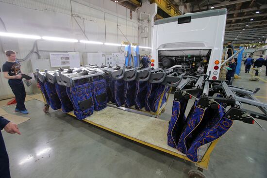 Bus manufacturing at Likino Bus Plant