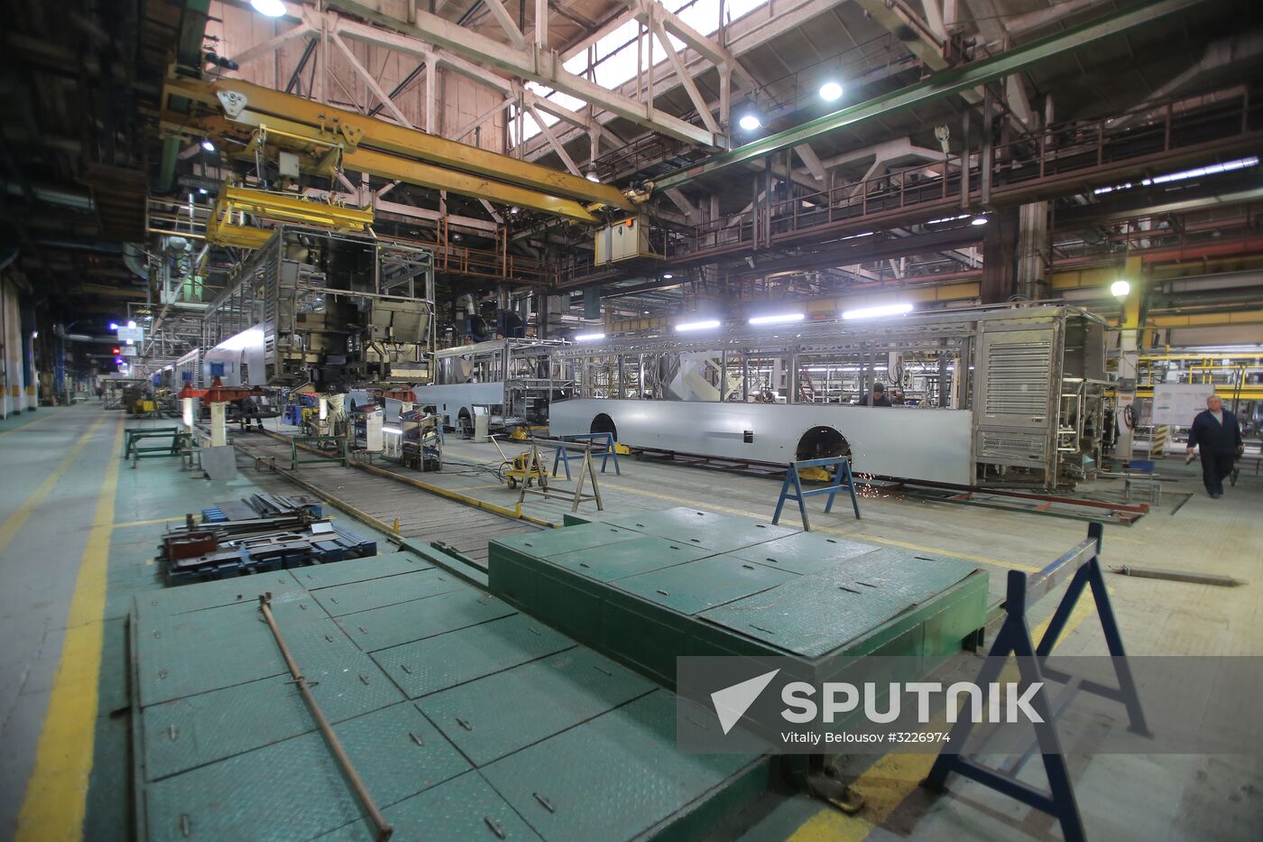 Bus manufacturing at Likino Bus Plant