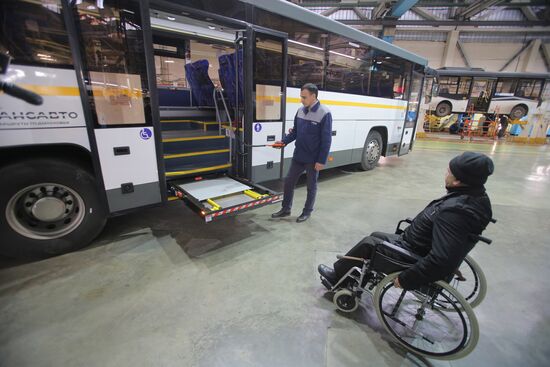 Bus manufacturing at Likino Bus Plant