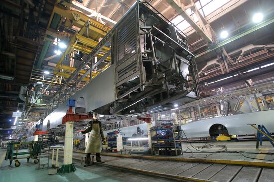 Bus manufacturing at Likino Bus Plant