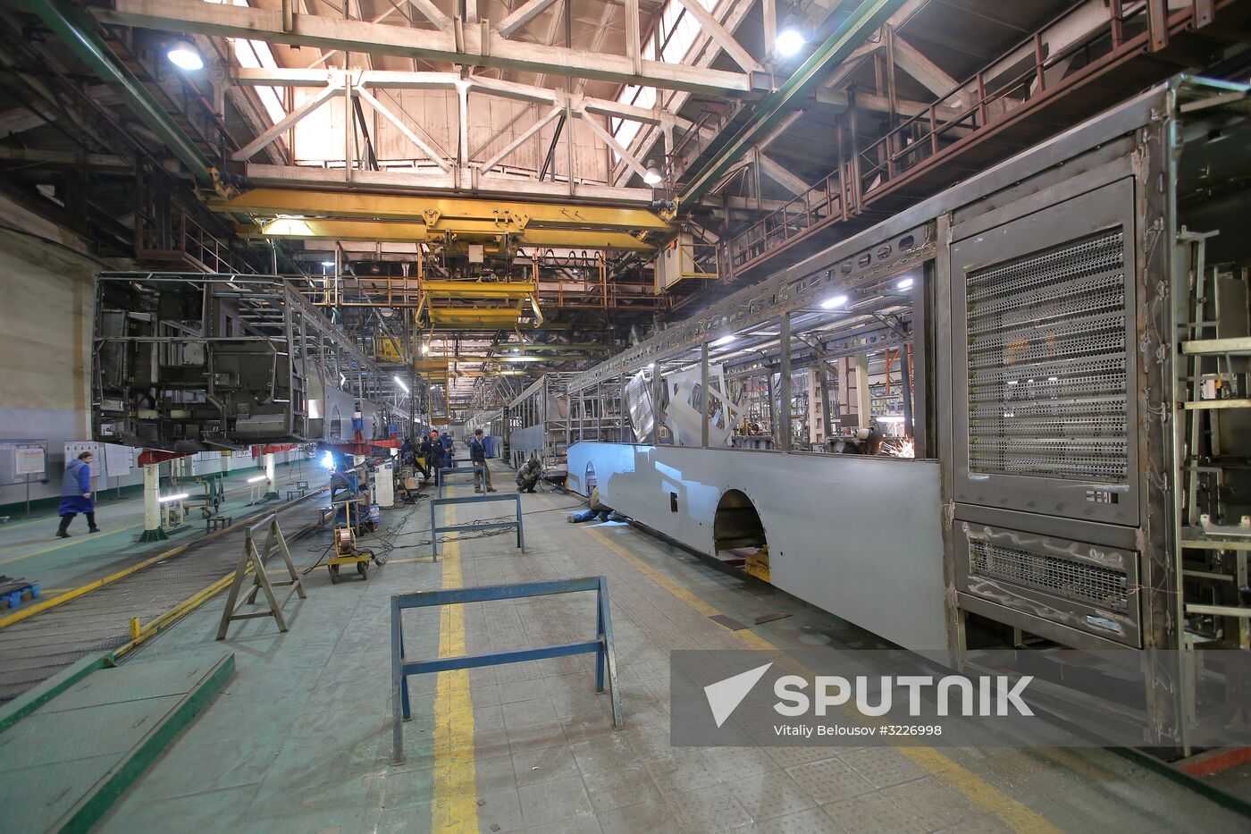 Bus manufacturing at Likino Bus Plant