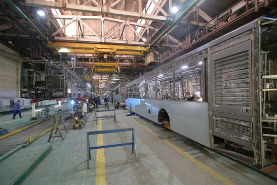 Bus manufacturing at Likino Bus Plant