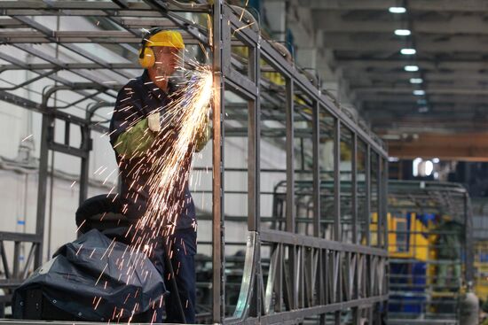 Bus manufacturing at Likino Bus Plant